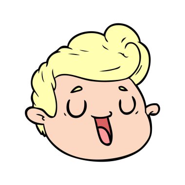 vektör çizim karikatür erkek yüz