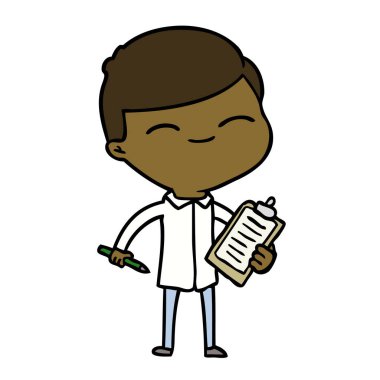 klibi kurulu ile gülümseyen adam çizgi film