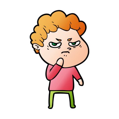 vektör çizim karikatür kızgın adam