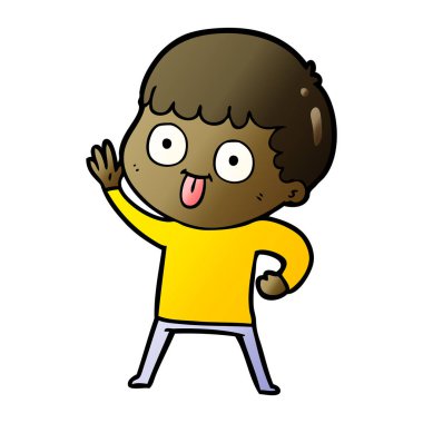 vektör çizim karikatür adam bakıyor