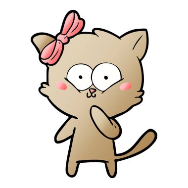 Çizgi film kedisinin vektör çizimi