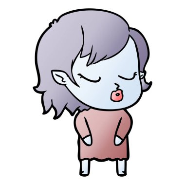 sevimli çizgi vampir kız