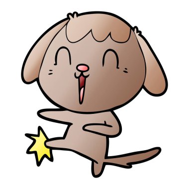 Çizgi film köpeğinin vektör çizimi