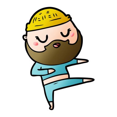 Sakal dans ile çizgi film adam