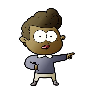 vektör çizim karikatür bakan adam