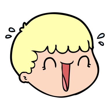 vektör çizim karikatür erkek yüz