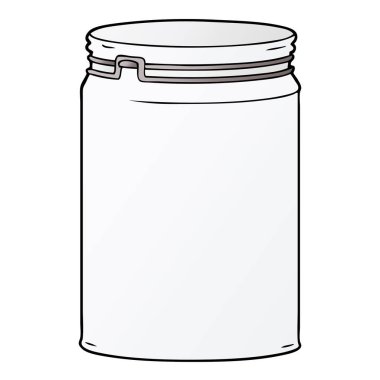 vektör çizim karikatür Cam Kavanoz