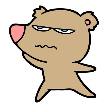 kızgın ayı karikatür vektör çizim