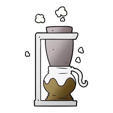 çizgi film kahve makinesi