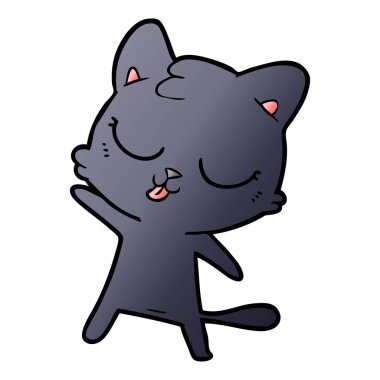 Çizgi film kedisinin vektör çizimi