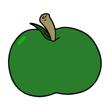 Çizgi film elmasının vektör illüstrasyonu