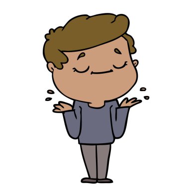 çizgi film huzurlu adam Shrugging