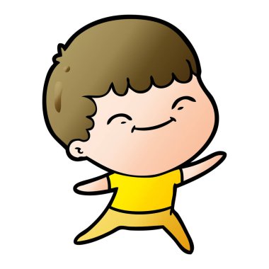 vektör çizim karikatür mutlu çocuk