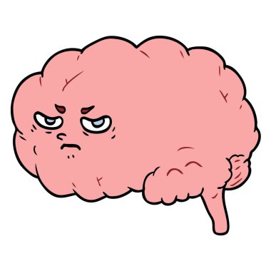 vektör çizim karikatür beyin