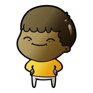 vektör çizim karikatür mutlu çocuk