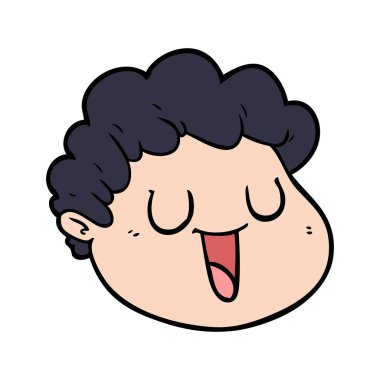 vektör çizim karikatür erkek yüz