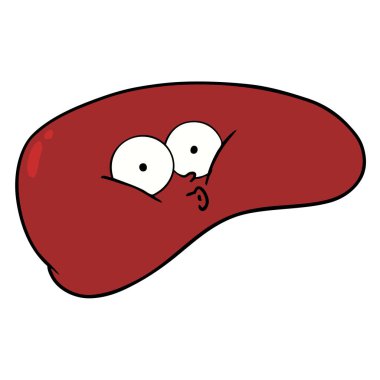vektör çizim karikatür karaciğer