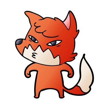 Çizgi film tilkisinin vektör çizimi