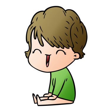 vektör çizim karikatür komik kadın