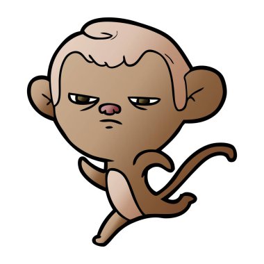 Çizgi film maymununun vektör çizimi