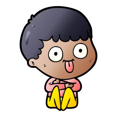 vektör çizim karikatür adam bakıyor