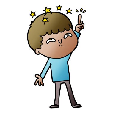 vektör çizim karikatür çocuk hayret