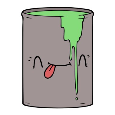 vektör çizim karikatür zehirli atık
