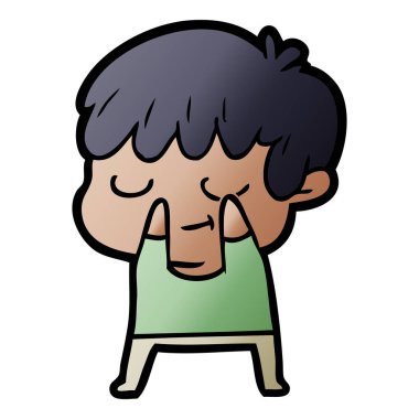 mutlu çizgi film çocuk vektör çizim