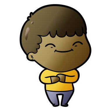 vektör çizim karikatür mutlu çocuk