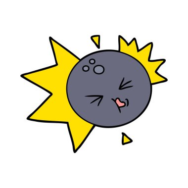 Bowling topu çarpıcı karikatür