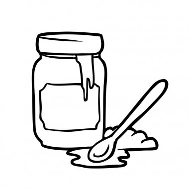 bir kavanoz bal çizgi çizme