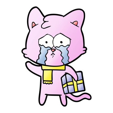 Çizgi film kedisinin vektör çizimi