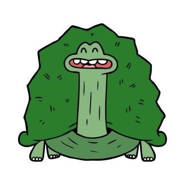 komik karikatür kaplumbağa vektör çizim