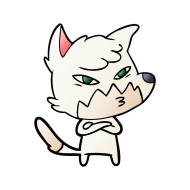 Çizgi film tilkisinin vektör çizimi