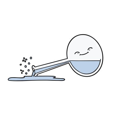 vektör çizim karikatür dökülen kimyasallar