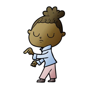 vektör çizim karikatür sakin kadın