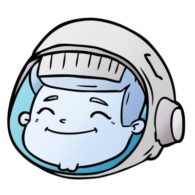 vektör çizim karikatür astronot yüz
