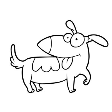 mutlu bir köpek çizim için