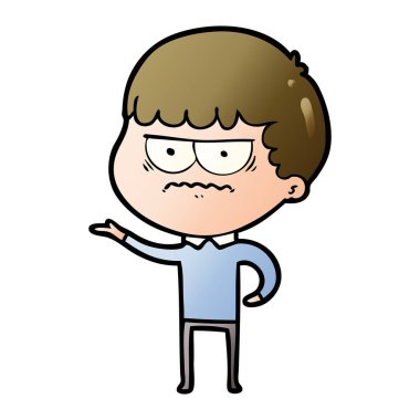 vektör çizim karikatür dostum rahatsız