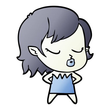 sevimli çizgi vampir kız