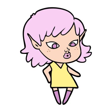 güzel çizgi film elf kızı