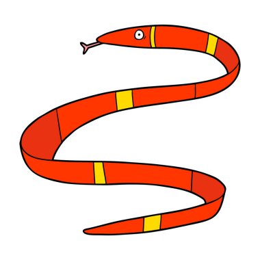 Çizgi film yılanının vektör çizimi