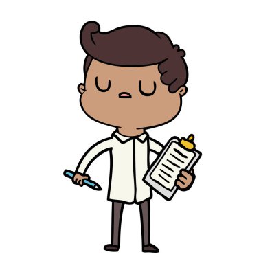 vektör çizim karikatür uzak adam