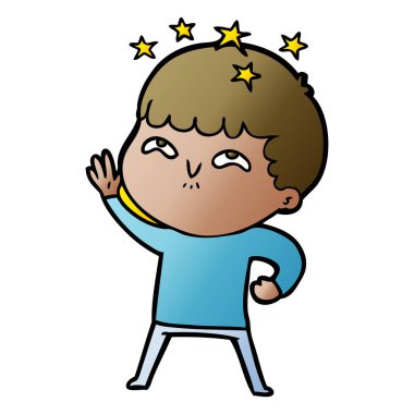 vektör çizim karikatür çocuk hayret