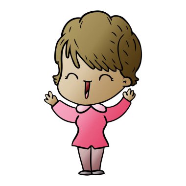 vektör çizim karikatür komik kadın