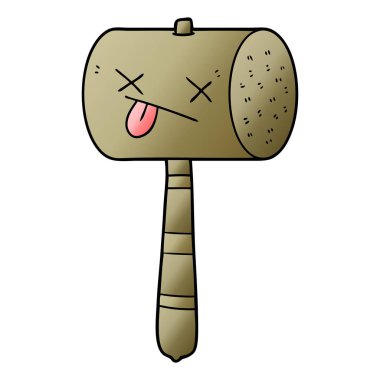 vektör çizim karikatür çekiç