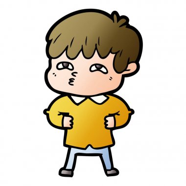 vektör çizim karikatür meraklı adam