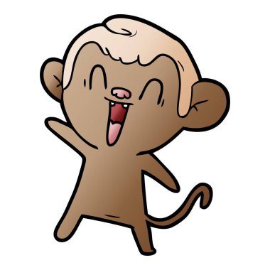Çizgi film maymununun vektör çizimi