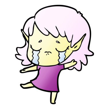 çizgi film ağlayan elf kızı