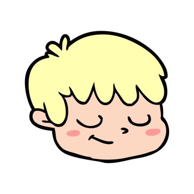 vektör çizim karikatür erkek yüz